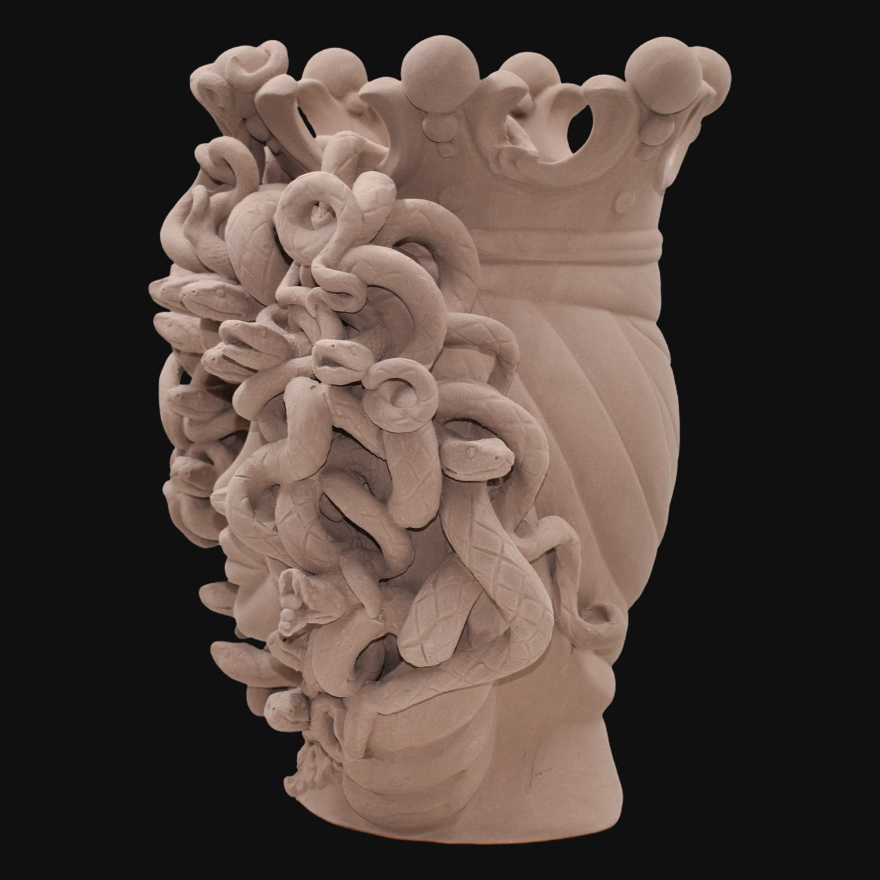 Medusa Head Vase H 38 cm / 15" – Testa di Moro from Caltagirone, Sicily