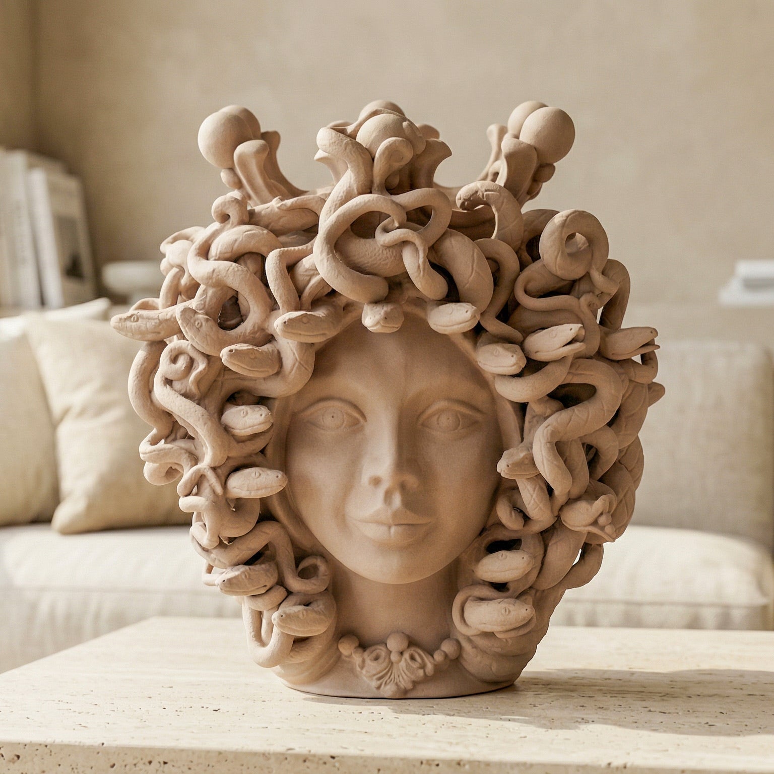 Medusa Head Vase H 38 cm / 15" – Testa di Moro from Caltagirone, Sicily