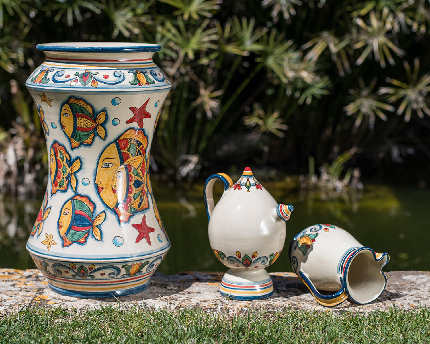 Bummulu Malandrinu h 25 Decoro Sicily in ceramica di Caltagirone - Ceramiche di Caltagirone Sofia