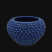 Cachepot a pigna blu intenso in ceramica artigianale di Caltagirone - Ceramiche di Caltagirone Sofia