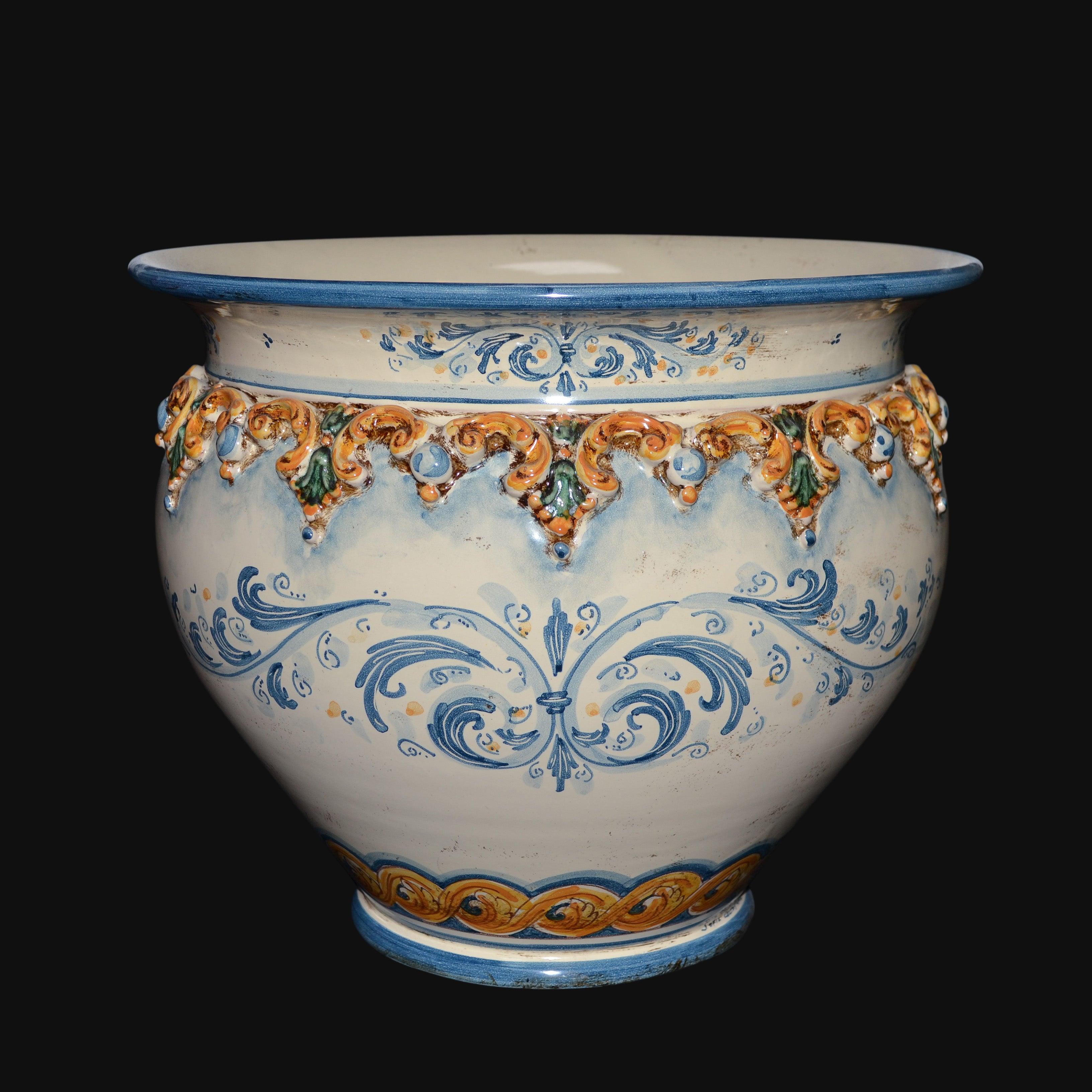 Cachepot plastico Sofia Tricolore in Ceramica di Caltagirone - Ceramiche di Caltagirone Sofia