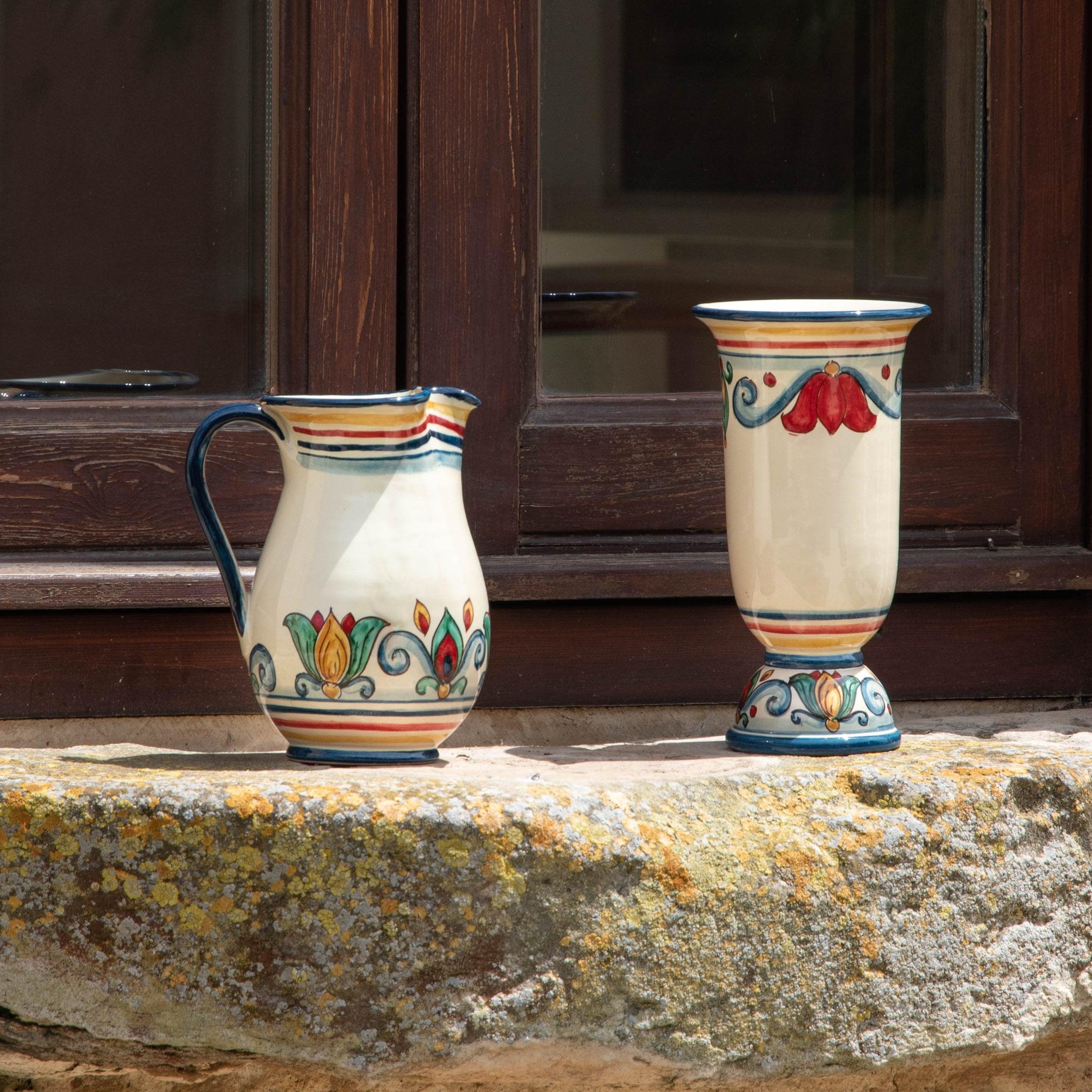 Sicilian Cannata Water Jug Decoro Sicily | Caltagirone Sicily