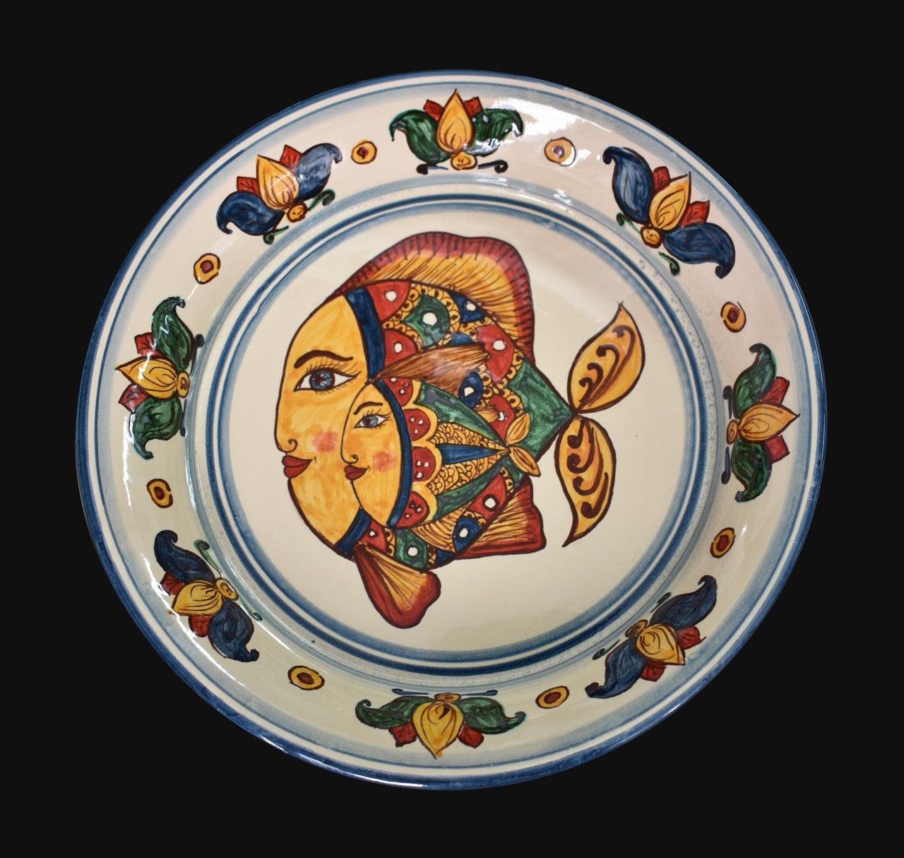 Fangotto Decoro Pesci in ceramica di Caltagirone - Ceramiche di Caltagirone Sofia