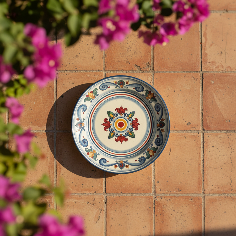 Sicilian Wall Fangotto Plate Ø 30/40 cm / Ø 12-16", Decoro Sicily – Italian ceramic from Caltagirone, Sicily