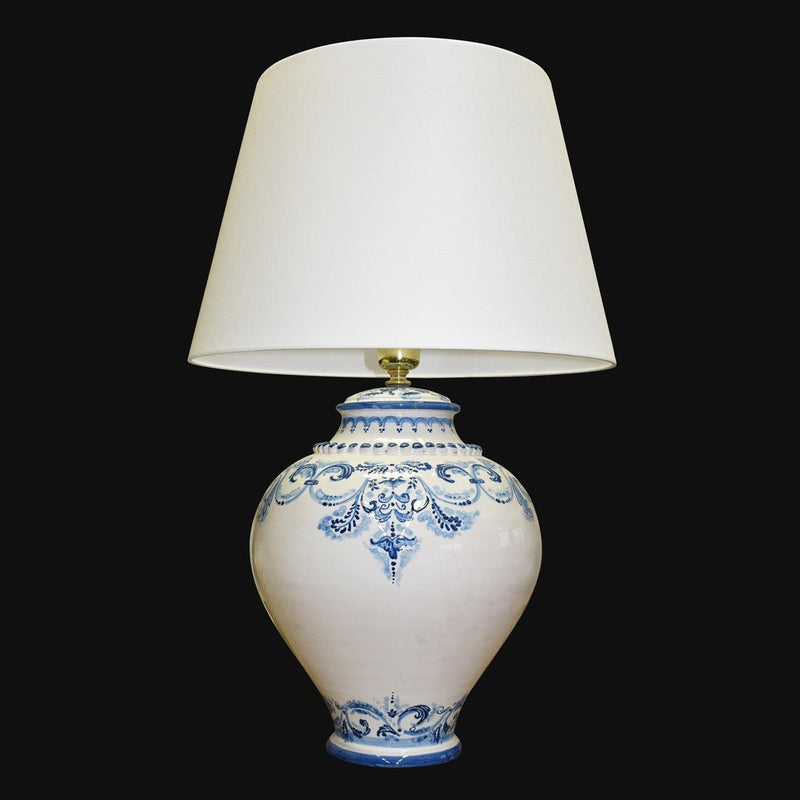 Sicilian Round Ball Lamp H 35 cm / 13.8" – Italian ceramic from Caltagirone, Sicily