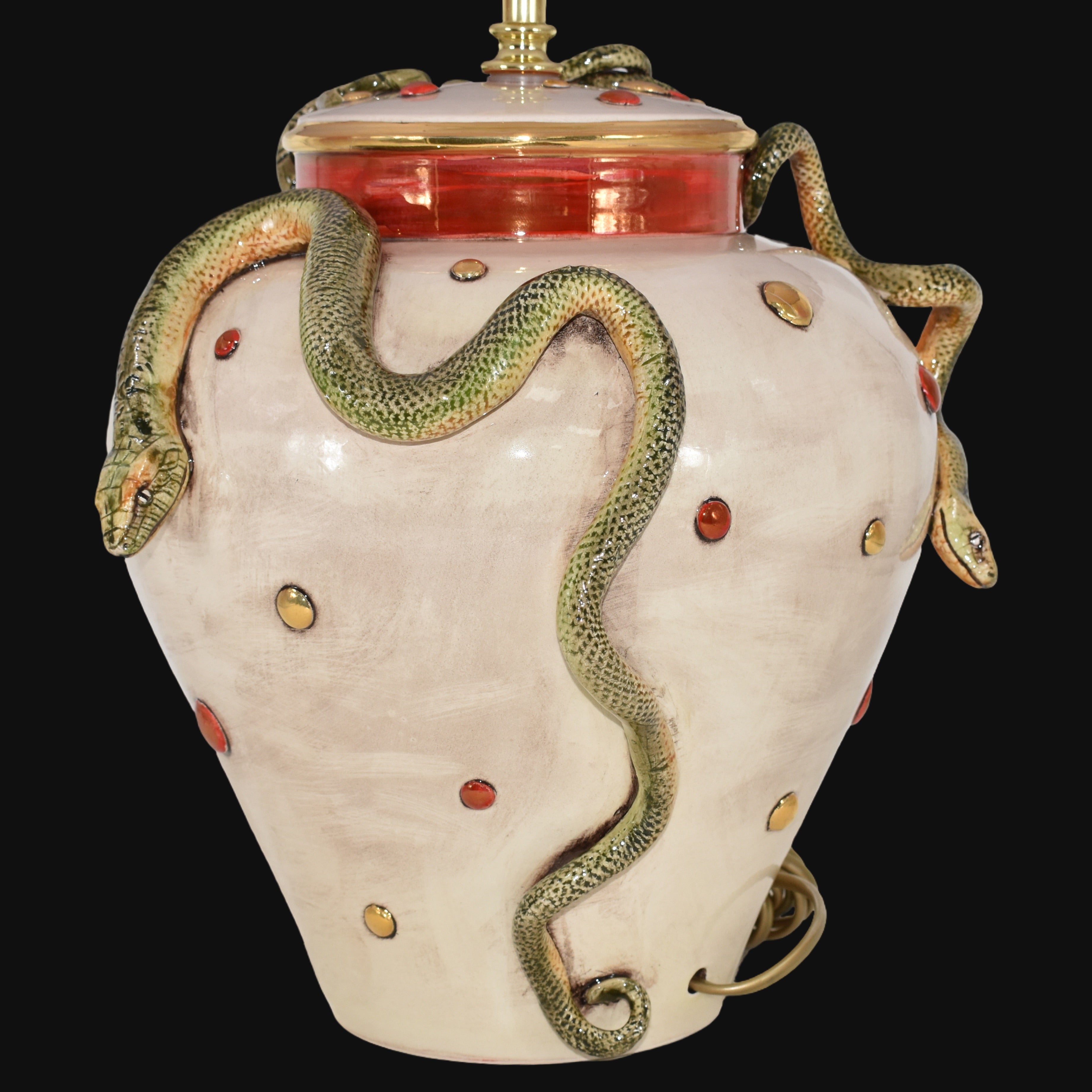 Lume Eden h 30 cm - Giardini dell'Eden decorazione madreperla oro e lustri