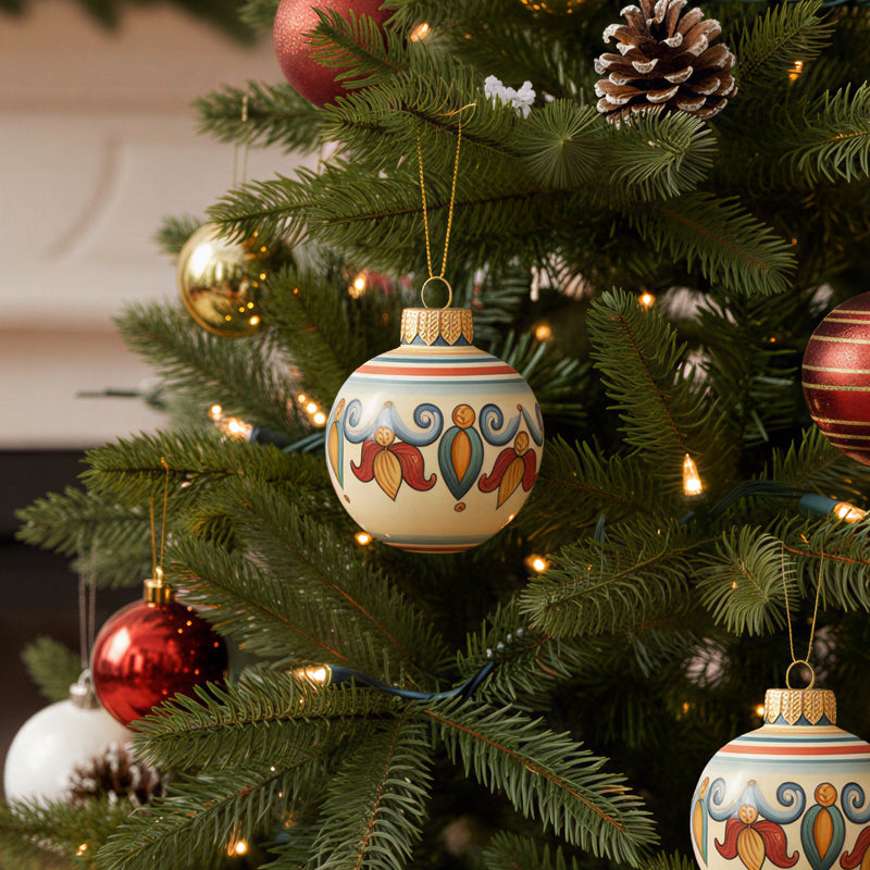 Sicilian Christmas Ornament, Decoro Sicily – Italian ceramic from Caltagirone, Sicily