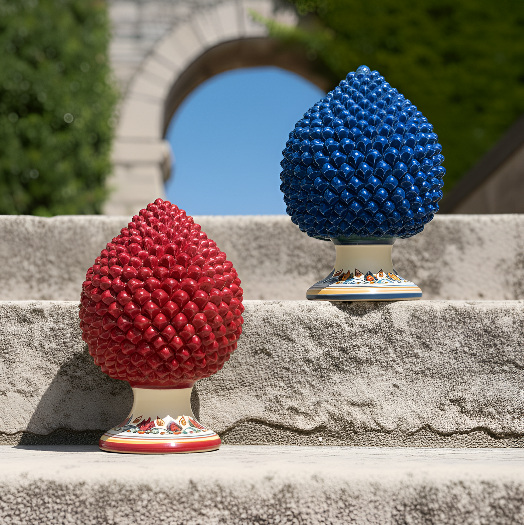 Pigna Artigianale Siciliana in Ceramica con Decoro Sicily - Fatto a Mano - Ceramiche di Caltagirone Sofia