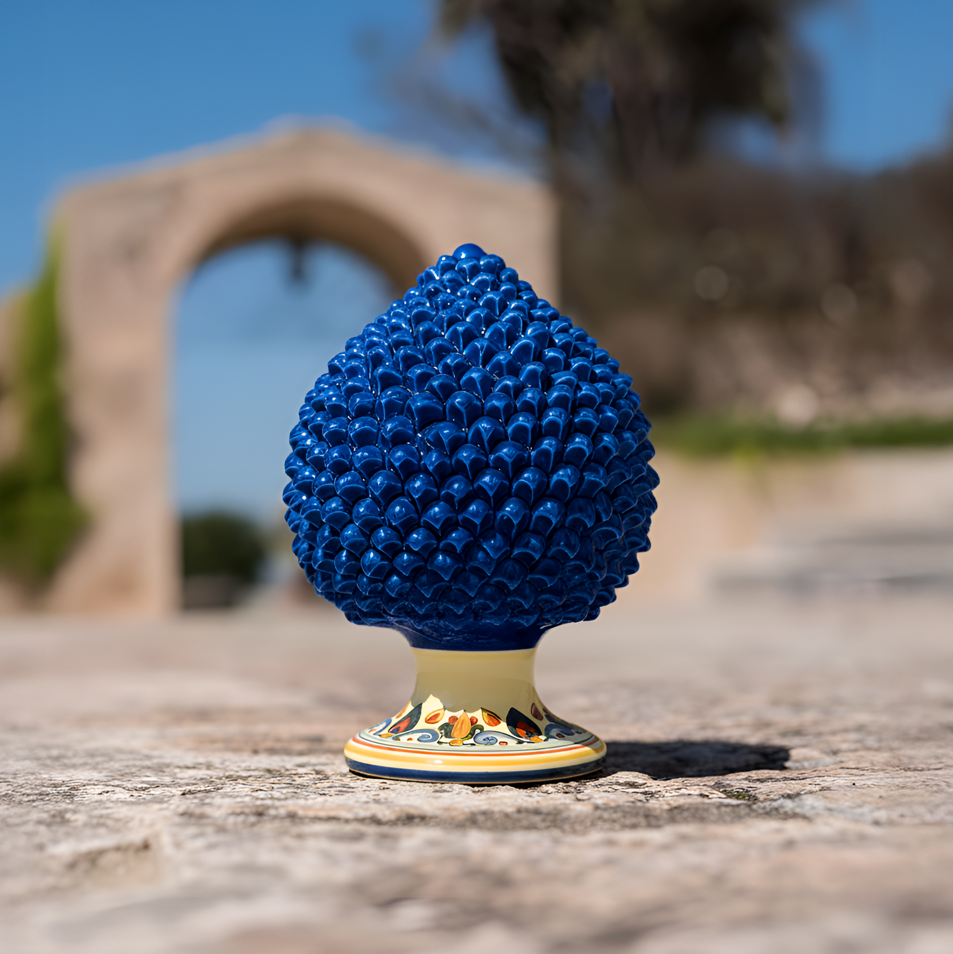 Pigna Artigianale Siciliana in Ceramica con Decoro Sicily - Fatto a Mano - Ceramiche di Caltagirone Sofia