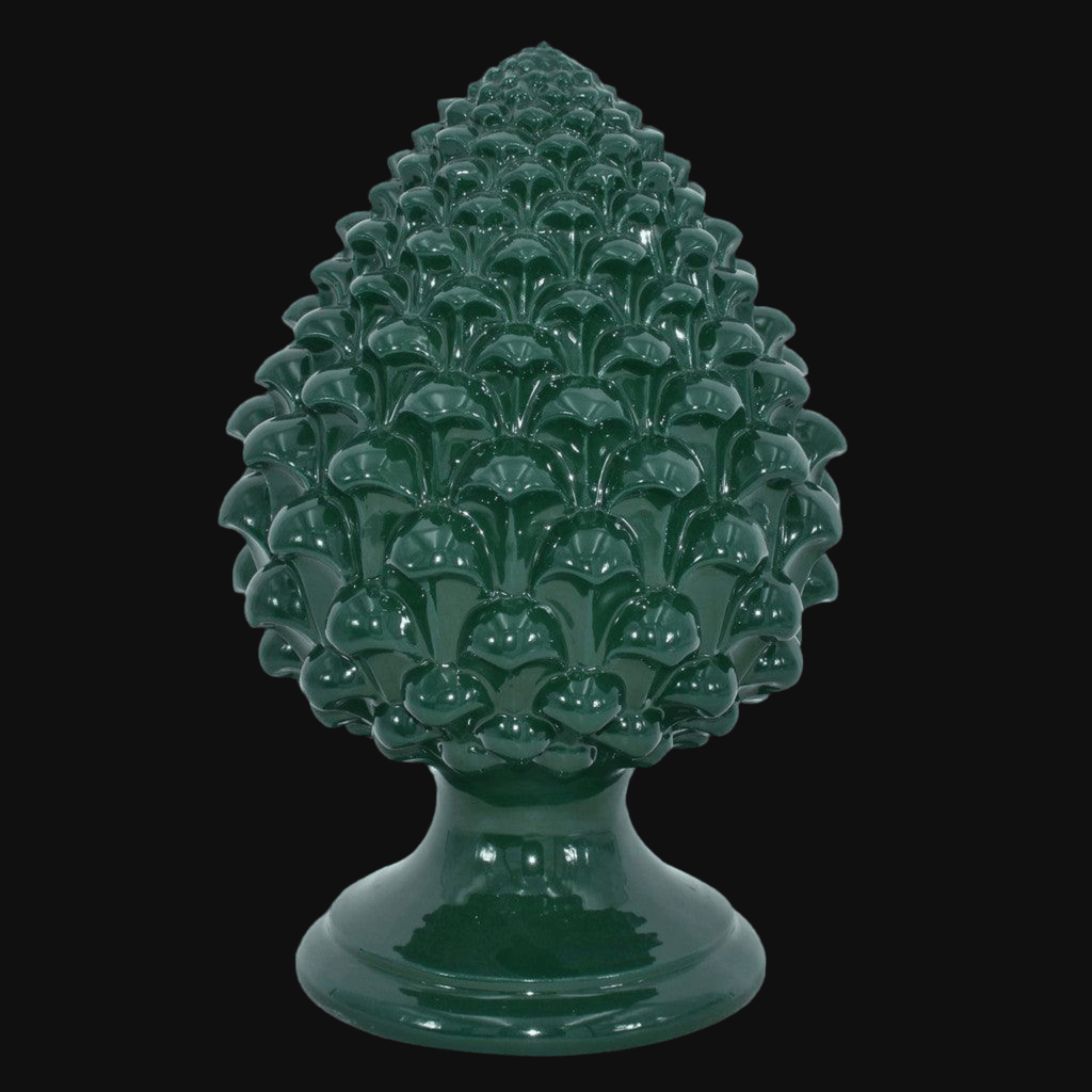 Pigna semilavorata altezza 15/35 Verde Bottiglia - Ceramiche di Caltagirone Sofia