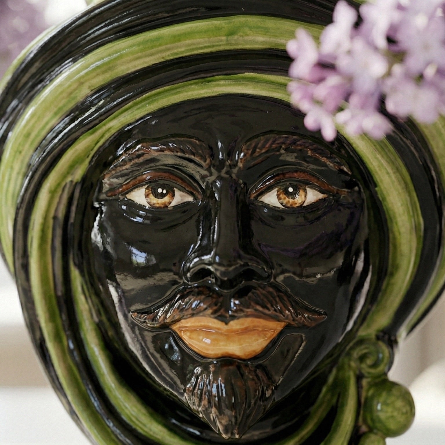 Sicilian Moor's Head H 30 cm / 11.8", Linea Parigi – Testa di Moro from Caltagirone, Sicily