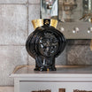 Testa di Moro donna nera e oro, ceramiche Caltagirone fatti a mano, design moderno Sofia