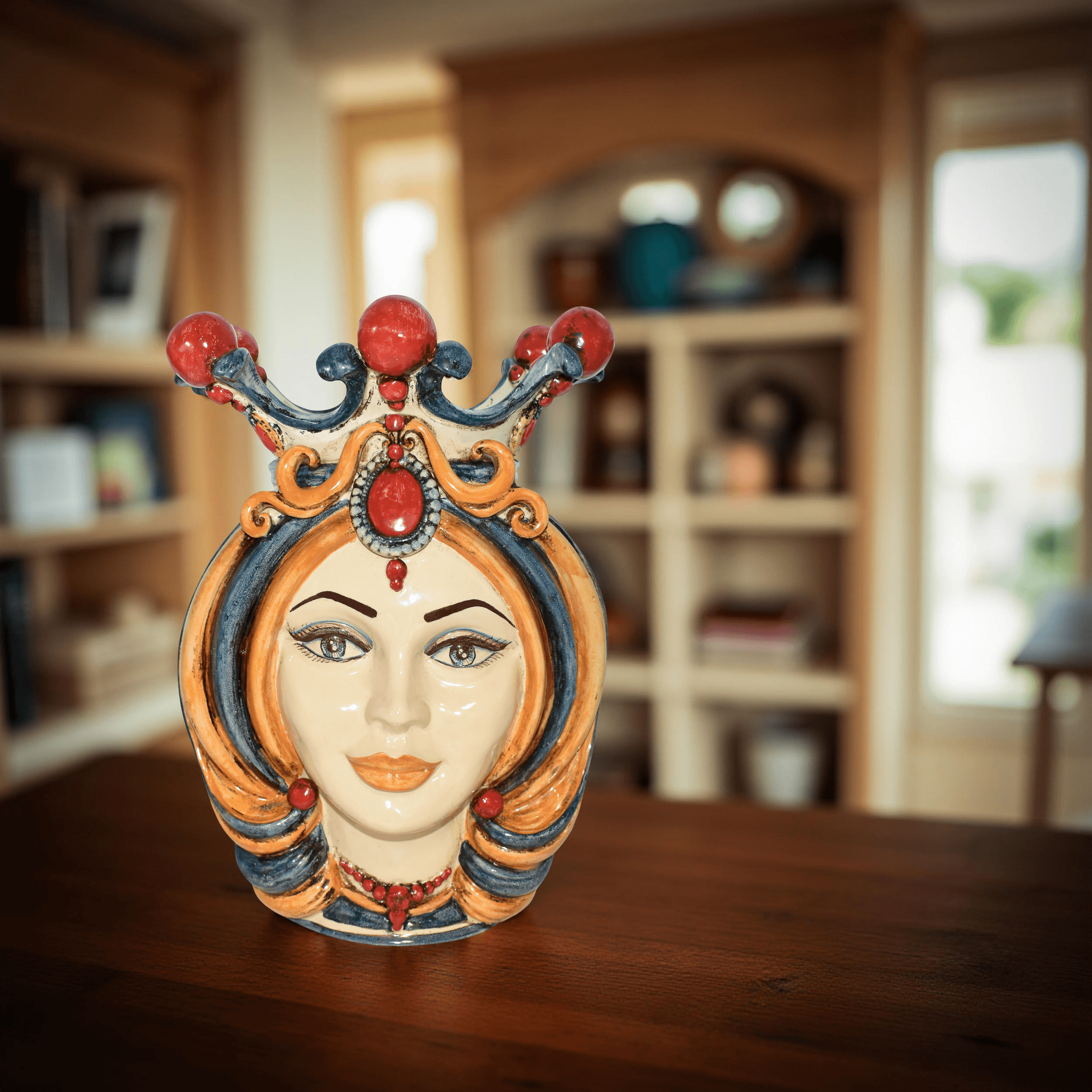 Testa h 38 in decoro sicily femmina - Ceramiche Di Caltagirone Sofia - Ceramiche di Caltagirone Sofia