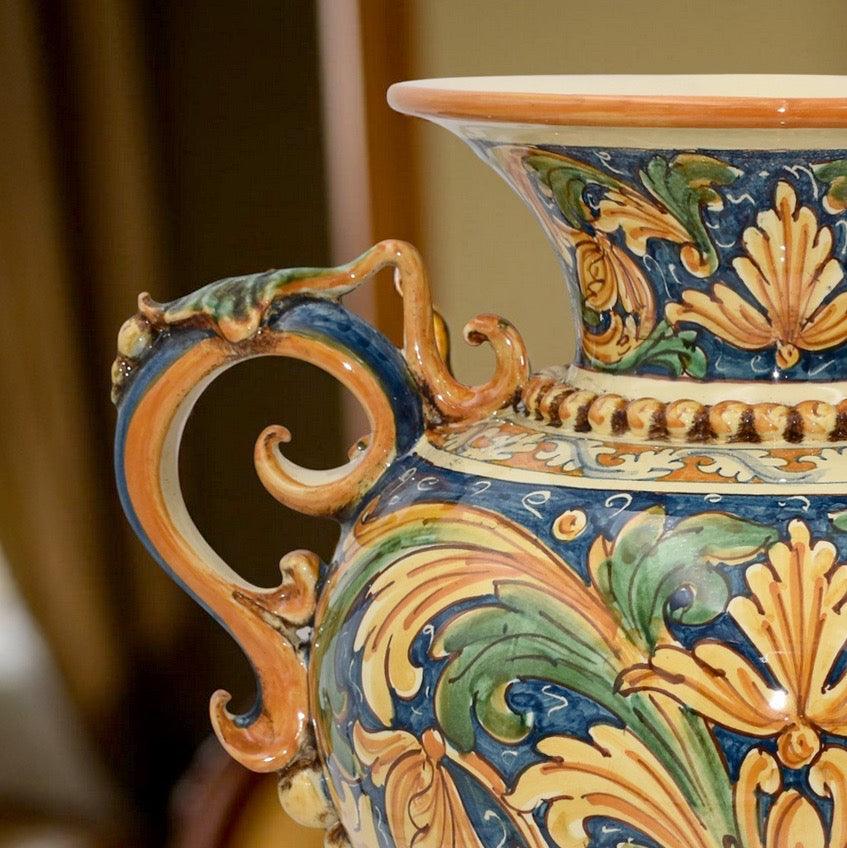 Vaso Anfora H 40 Ornato Calatino - Ceramiche di Caltagirone Sofia - Ceramiche di Caltagirone Sofia