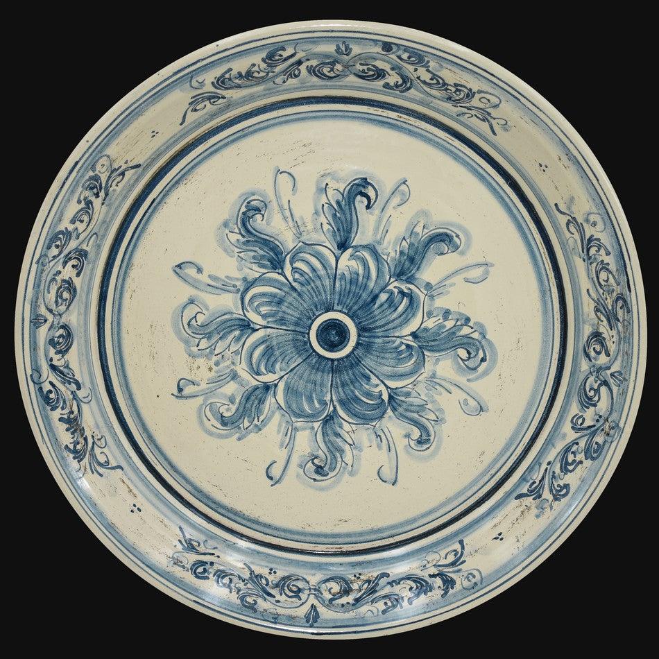 Fangotto da parete in serie d'arte Mono Blu - Ceramiche di Caltagirone Sofia