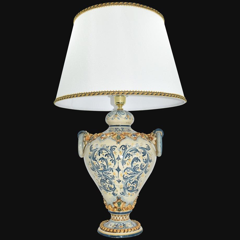 Lume anelli h 40 plastico sofia tricolore (h70 c/paralume Ø40) - Ceramiche di Caltagirone Sofia