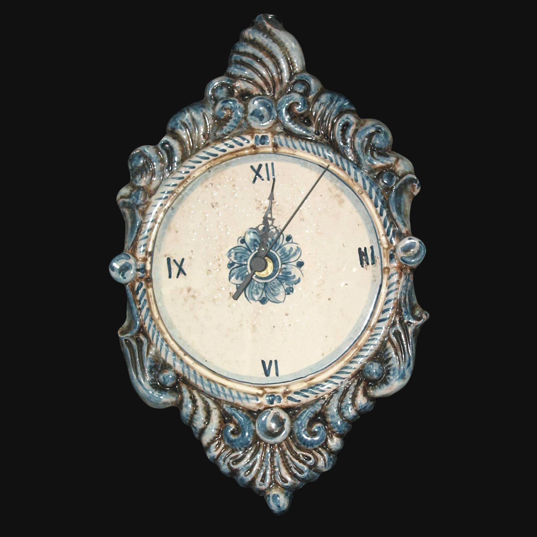 Orologio a rilievo 2°M h 40 mono blu in Ceramica artistica di Caltagirone
