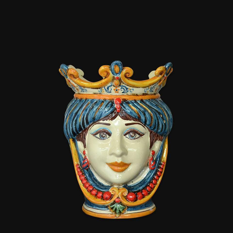 Head h 25 with beads blue/orange female