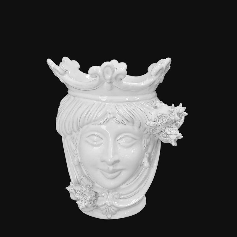 Moor Head with pomegranate h 25 white line female - Modern Moor head