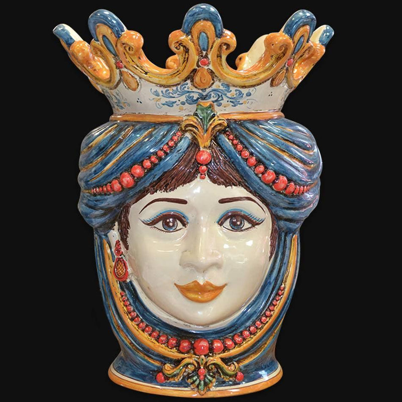 Head h 40 w/pearls sicily decoration female