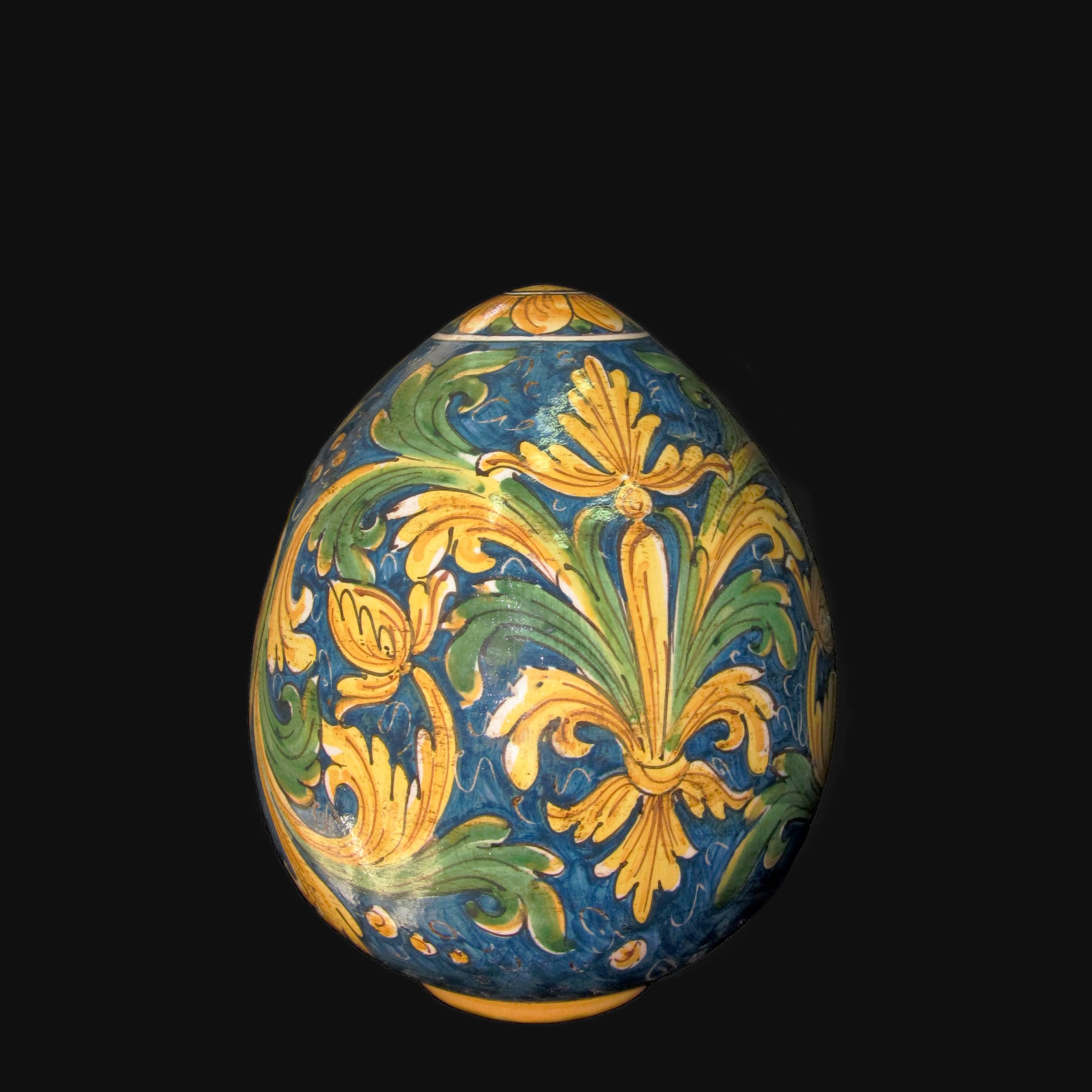 Uovo in ceramica h 20 Ornato Calatino - Ceramiche di Caltagirone