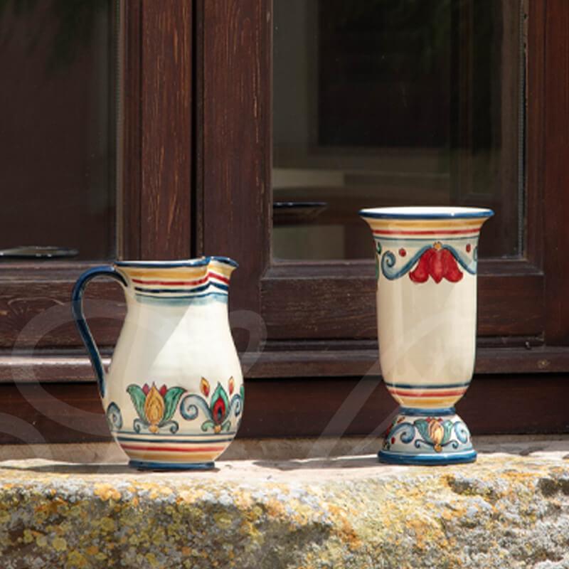 Vaso Calice Decoro Sicily h 25 in Ceramiche di Caltagirone Sofia